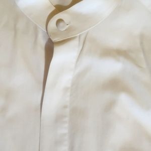Diamante mens banded collared.ling sleeve dress shirt